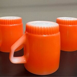 Fire King Vibrant Orange Mugs
